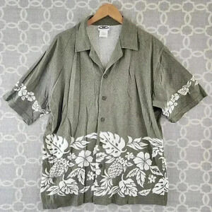 Vintage WD Sportswear Hawaiian  Floral Button Up Short sleeve Men's Shirt L